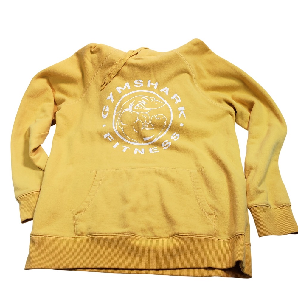 Gymshark Mens‎ Fitness Pullover Hoodie Size L Yellow GMP0009-GDY-AW19-100